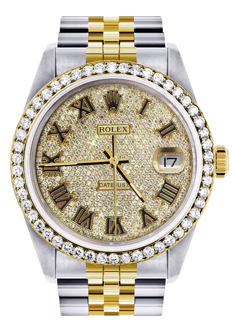 gold diamond rolex watches for men